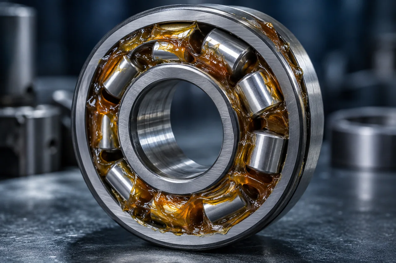 Rodamiento industrial con grasa lubricante
