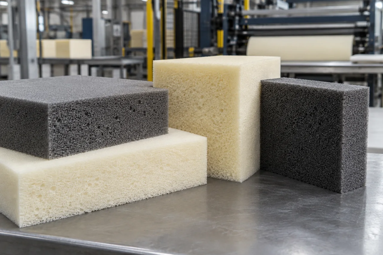 Polyurethane foam samples for industrial applications